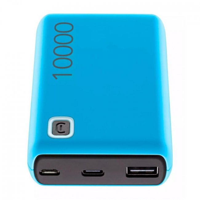 powerbank cellularline essence universale usb-a 10000mah blu