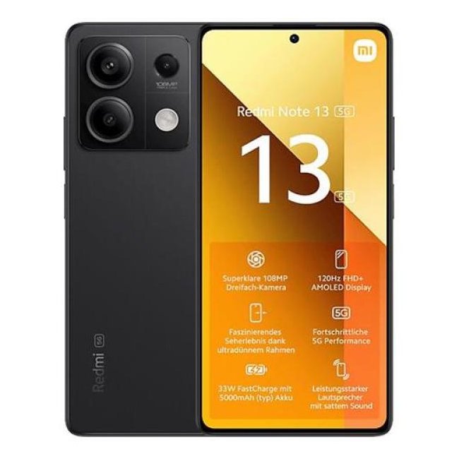 xiaomi redmi note 13 5g 256gb 8gb ram nero black