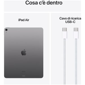 apple ipad air 2024 6gen 13 512gb m2 space grey ita mv2j3tya