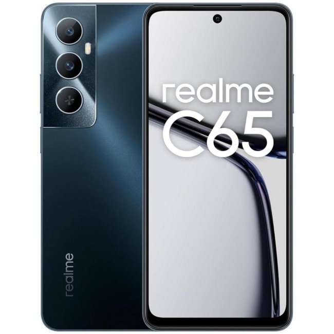 realme c65 128gb 6gb ram 667 dual sim starlight black ita