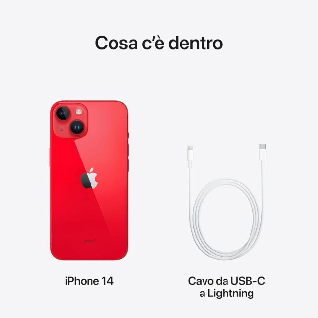 apple iphone 14 512gb 61 red ita mpxg3qla