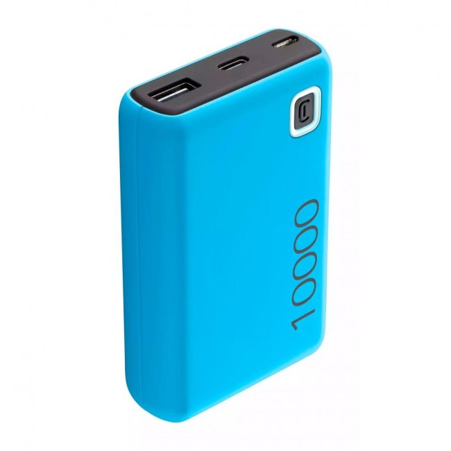 powerbank cellularline essence universale usb-a 10000mah blu