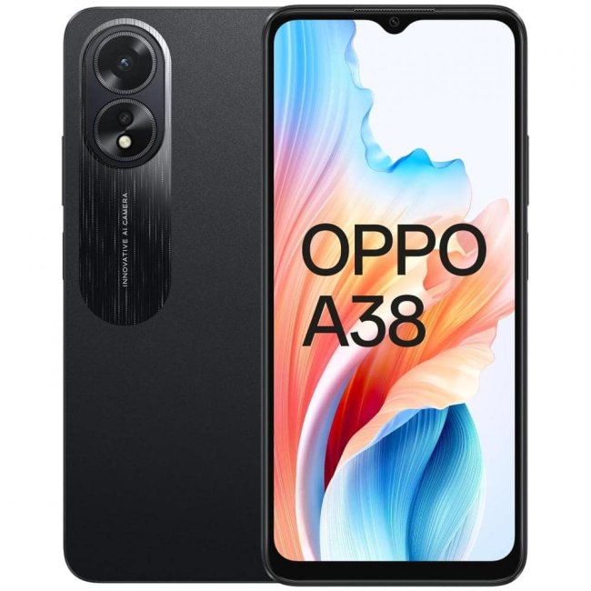 oppo a38 128gb 4gb ram 656 glowing black opt