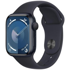 smartwatch apple watch serie9 41mm aluminium case midnight sport band midnight ml eu mr8x3qca