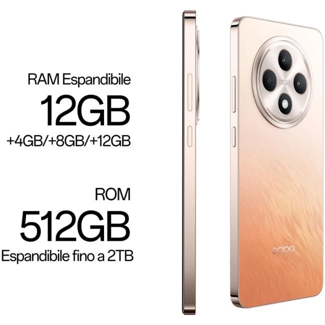 oppo reno 12fs 5g 256gb 8gb ram 667 amber orange ita