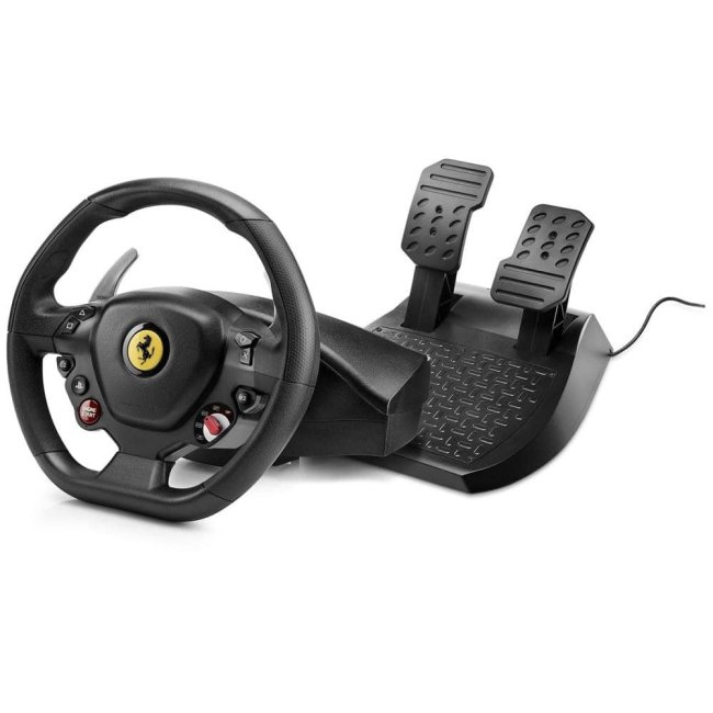 thrustmaster volante t80 ferrari 488 - gtb edition   pedaliera