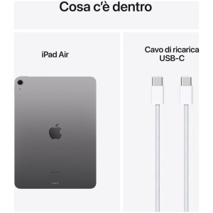 apple ipad air 2024 6gen 11 128gb m2 space grey ita muwc3tya