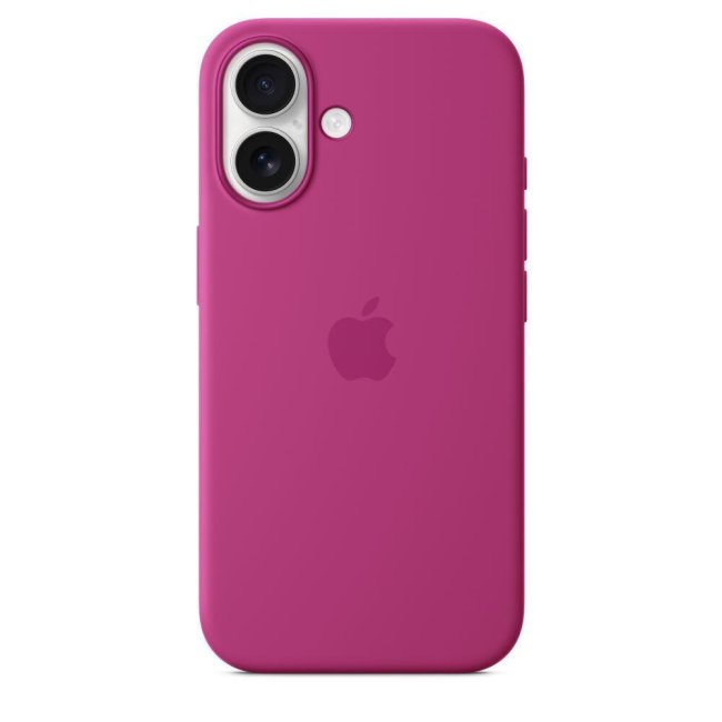 custodia silicone case apple iphone 16 magsafe fucsia myy53zma