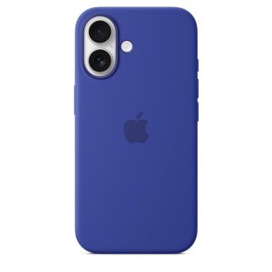 custodia silicone case apple iphone 16 magsafe ultramarine myy63zma