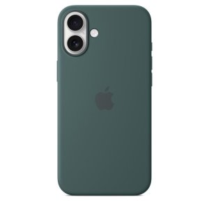 custodia silicone case apple iphone 16 plus magsafe lake green myyh3zma