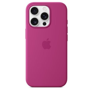 custodia silicone case apple iphone 16 pro magsafe fucsia myyn3zma